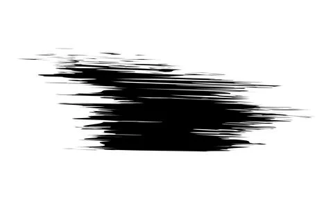 Brush marks hand drawn, ink stain, brush paint, brush stroke scratch Stock Illustration