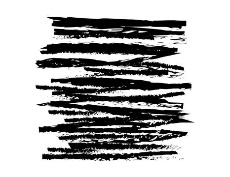 Brush marks hand drawn, ink stain, brush paint, brush stroke scratch Stock Illustration