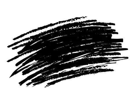 Brush marks hand drawn, ink stain, brush paint, brush stroke scratch Stock Illustration
