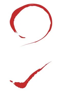 Brush material: Vector illustration of circle and cross mark..Japanese new year Stock Illustration