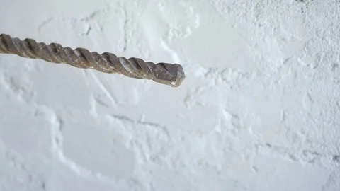 Brush on metal and rusty drill Stock Footage 104917087