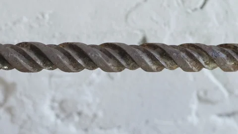 Brush on metal and rusty drill Stock Footage 121206019