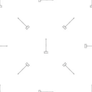 Brush mop pattern seamless vector 库存插图