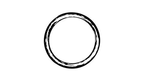 Brush paint circle element set. Stock-Footage 113562192