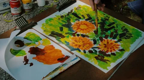 Brush paint colors Stock Footage 55806254