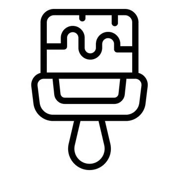 Brush paint icon outline vector. Toner ink Stock Illustration