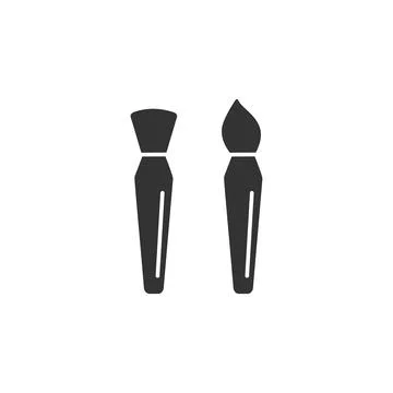 Brush, paint icon. Simple vector drawing tools icons for ui and ux, website or Stock Illustration