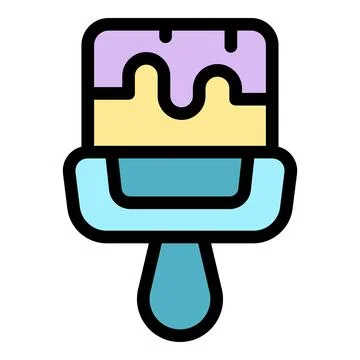 Brush paint icon vector flat Stock Illustration