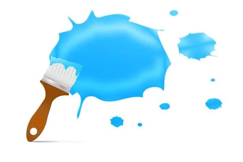 Brush paint splashes Stock Illustration