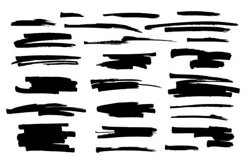 Brush paint strokes Illustrazione stock