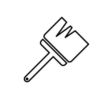 Brush paint tool icon isolated on white background flat style. Vector illus.. Ilustração Stock
