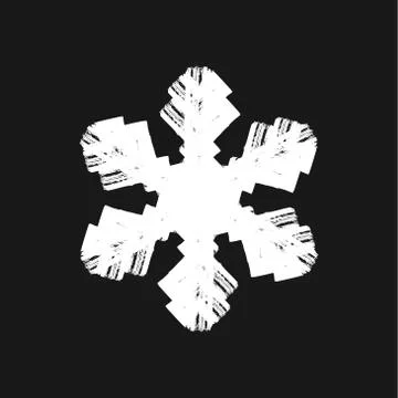 Brush Painted Snowflake Stock Illustration