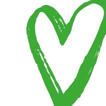 Brush painted vector heart. Stock Illustration