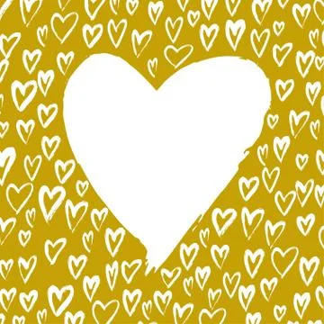 Brush painted vector heart. Stock Illustration