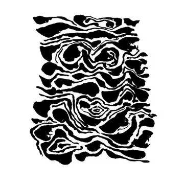 Brush painted wave pattern. Black and white stripes grunge background. Stock Illustration