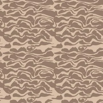 Brush painted zebra seamless pattern. Nude stripes grunge background. Stock Illustration