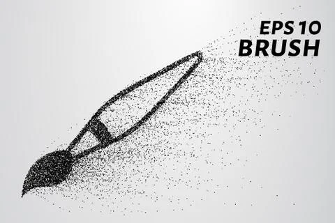 Brush particles. The brush consists of circles and points. Vector illustratio Stock Illustration