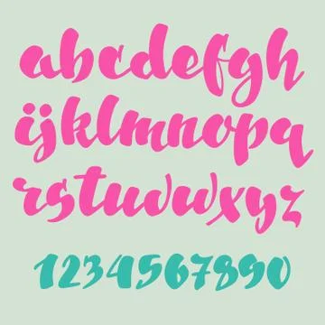 Brush pen style vector alphabet Stock Illustration
