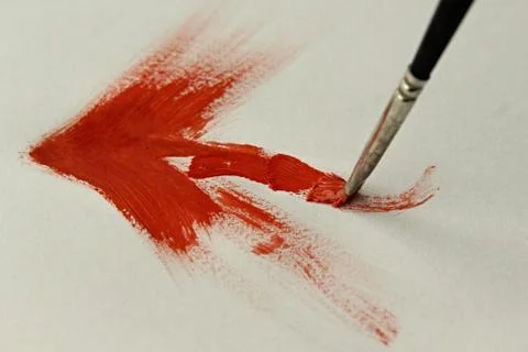Brush pencil orange Stock Photos