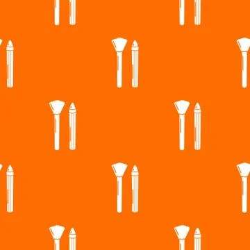 Brush pencil pattern vector orange Stock Illustration