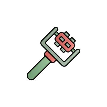 Brush, pets color gradient vector icon Stock Illustration