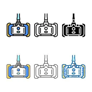 Brush pool color icon vector stylized イラスト素材