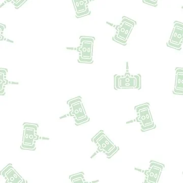 Brush pool glyph seamless pattern Stock Illustration