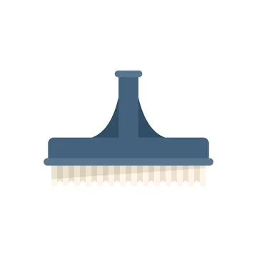 Brush pool icon flat vector. Cleaning swimming Illustrazione stock