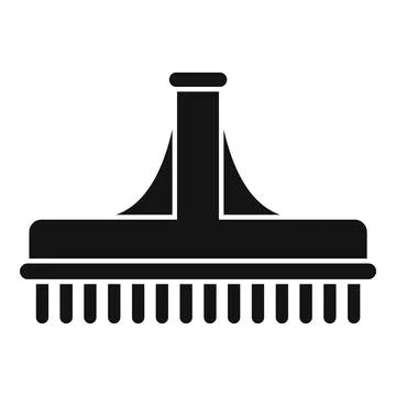 Brush pool icon simple . Cleaning swimming Illustrazione stock