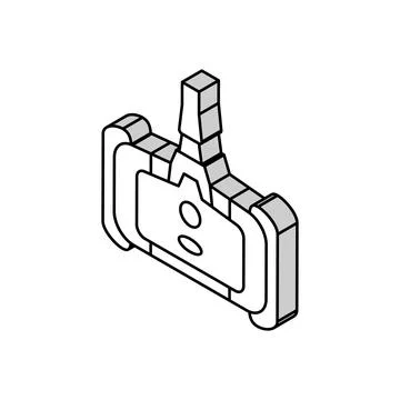 Brush pool isometric icon vector illustration Stock Illustration