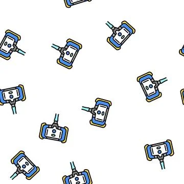 Brush pool vector seamless pattern 스톡 일러스트