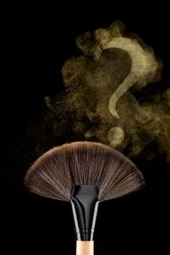 Brush with the question mark Foto stock