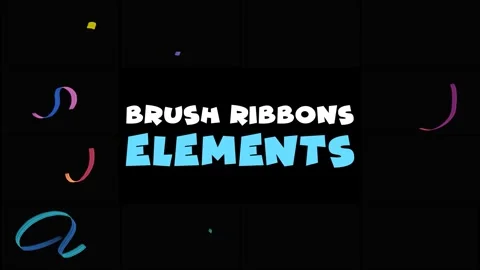 Brush Ribbons Elements | After Effects Stock After Effects
