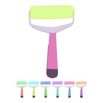 Brush roller paint vector cartoon graphic Stock Illustration