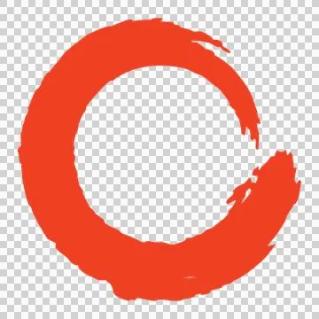 Brush Rough Stroke Circle Shape curving strokes edges 스톡 일러스트