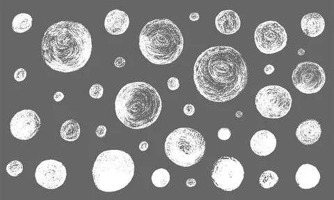 Brush round grunge stroke set for graphic design template. Vector stock Stock Illustration