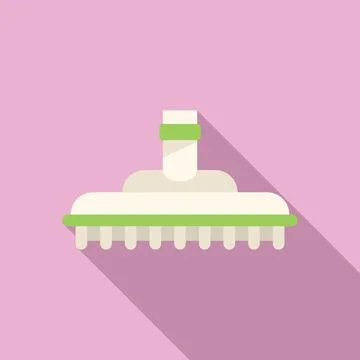 Brush service icon flat . Pool cleaning Stock Illustration