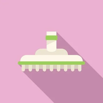 Brush service icon flat vector. Pool cleaning Stock Illustration