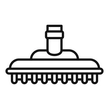 Brush service icon outline vector. Pool cleaning Stock Illustration