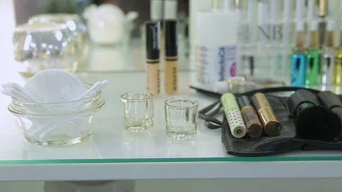 Brush set for make-up Stock Footage 97197680