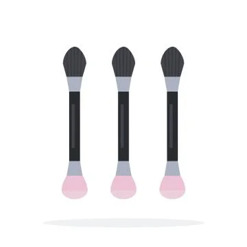 Brush for shading shadows vector flat material design isolated object on white Stock Illustration