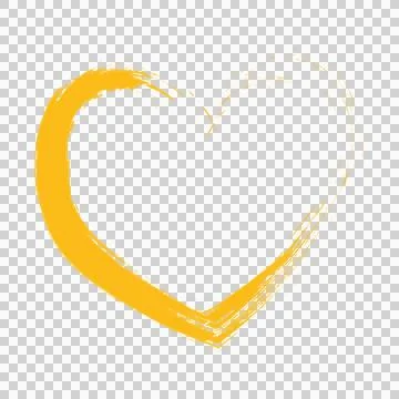 Brush Single Black Stroke Heart hand drawn plain outline Stock Illustration
