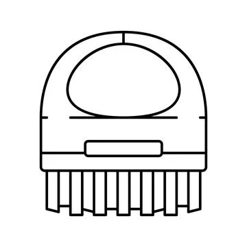 Brush spa salon accessory line icon vector illustration Stock Illustration