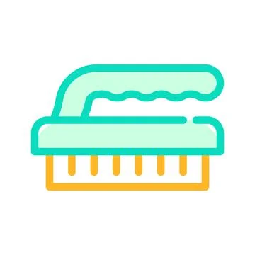 Brush sponge color icon vector isolated illustration Stock Illustration