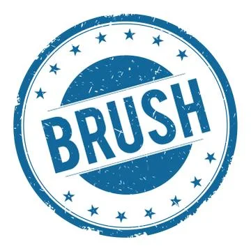 BRUSH stamp sign Stock Illustration