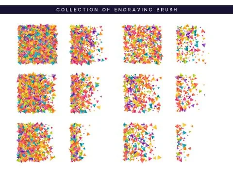 Brush stipple colored confetti pattern for design Stock Illustration