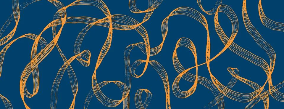 Brush stroke background with dotted texture. banner design with curved bold l Stock Illustration