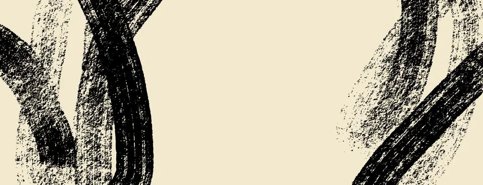 Brush stroke background with dotted texture. banner design with curved bold l Stock Illustration