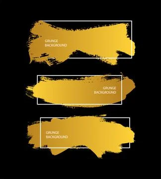 Brush stroke background with geometric frame Stock Illustration