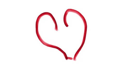 A brush stroke of a broken heart Stock Footage 335975202